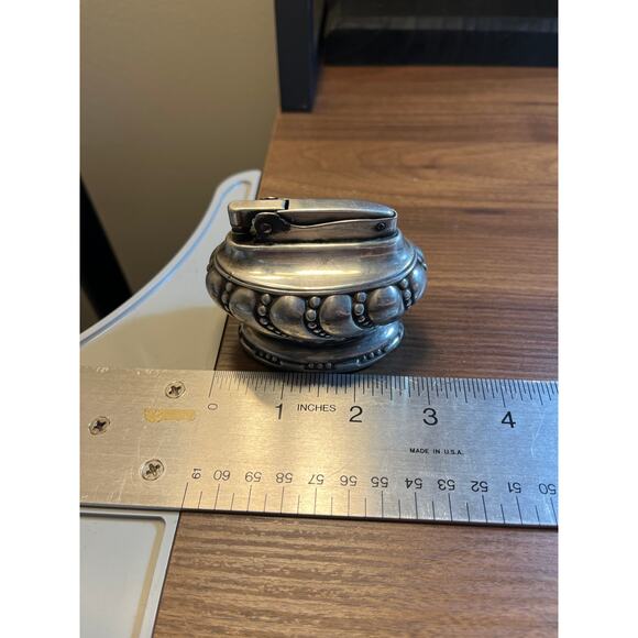 Vintage Ronson Silver Beaded Table Lighter Ornate Design Untested - Picture 6 of 16